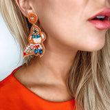 Beaded Orange Koi Fish Earrings TREASURE JEWELS