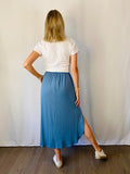 SALE-World Traveler Blue Maxi Skirt