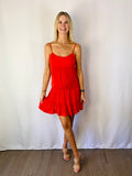 SALE-Ruby Red Ruffled Cami Mini Dress
