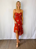 SALE-RSVP Only Ruffled Floral Midi Dress
