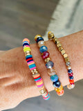 Layered Stretch Bracelet Set-Mixed Color/Gold