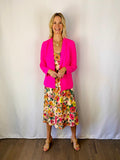 SALE-Twiggy Floral Alessi Midi Dress-Multi-Pink