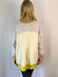 Geometric Mix Print Oversized Cardigan Sweater PAPERMOON